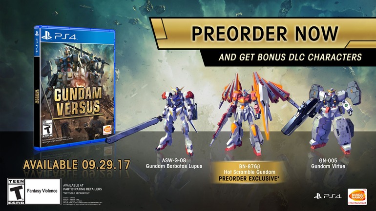 Gundam Versus Preorder Bonus