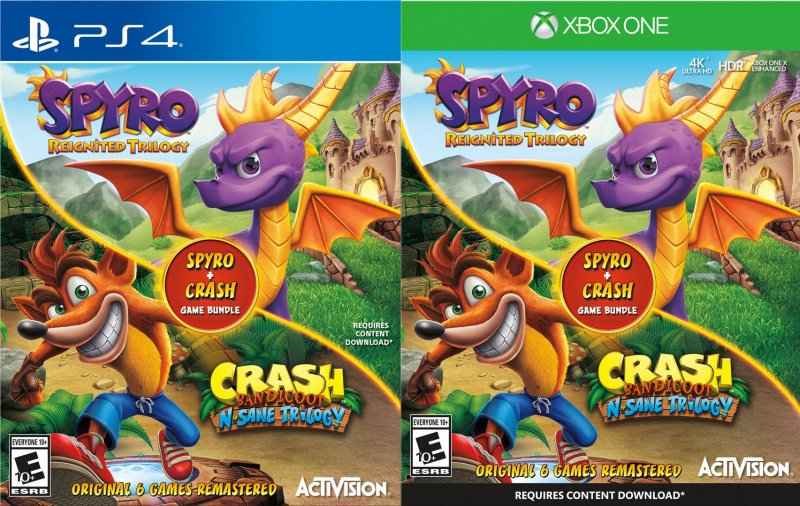 Crash Bandicoot N. Sane Trilogy e Spyro Reignited Trilogy